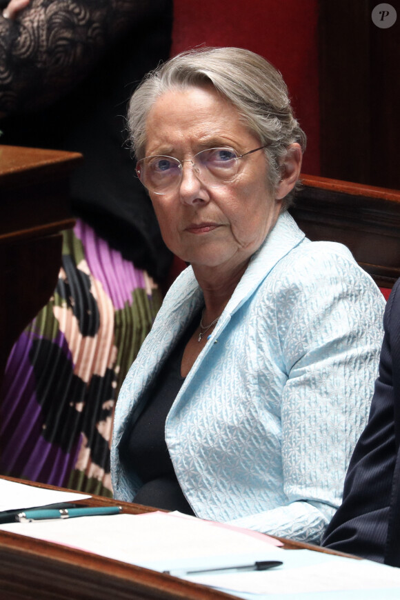 Élisabeth Borne, Première ministre lors de la séance de questions au gouvernement à l'Assemblée nationale, à Paris, France, le 27 juin 2023. © Stéphane Lemouton/Bestimage 