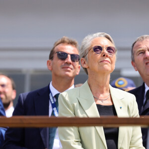 Elisabeth Borne, Première ministre, au 54eme Salon International de l'Aeronautique et de l'Espace au Bourget, le 23 juin 2023. Laurent Grandguillot / Pool / Bestimage 