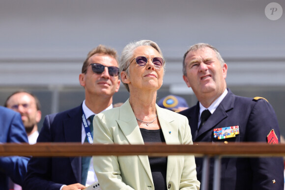 Elisabeth Borne, Première ministre, au 54eme Salon International de l'Aeronautique et de l'Espace au Bourget, le 23 juin 2023. Laurent Grandguillot / Pool / Bestimage 