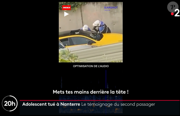 L'enquête sur le meurtre de Nahel, 17 ans, abordée dans le journal de 20h de France 2. Lundi 3 juillet 2023.