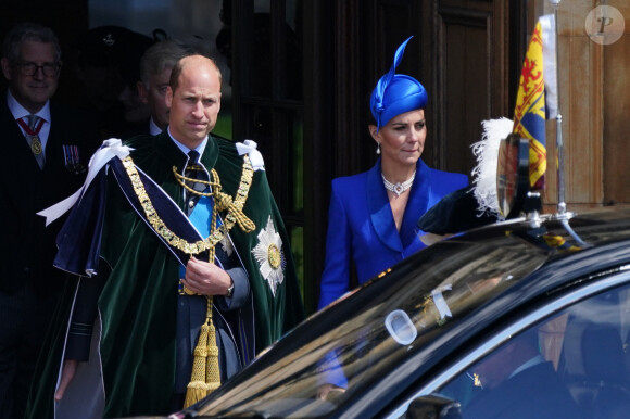 Pendant que les cloches résonnaient dans toutes les rues de la capitale.
Le prince William et la princesse Kate Middleton en Écosse, au palais d'Holyrood à Edimbourg pour la suite du deuxième couronnement de Charles III, le 5 juillet 2023