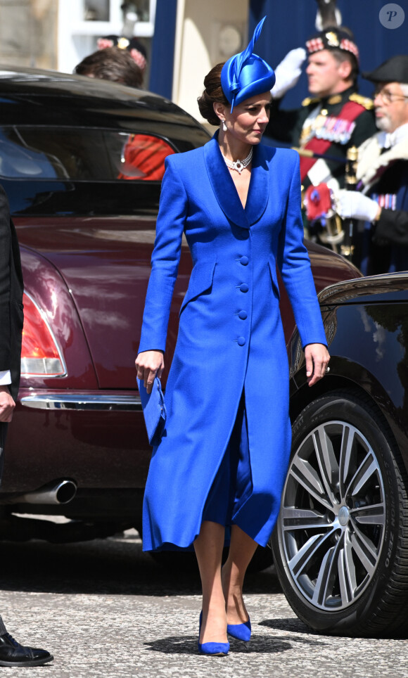 La princesse Kate Middleton en Écosse, au palais d'Holyrood à Edimbourg pour la suite du deuxième couronnement de Charles III, le 5 juillet 2023