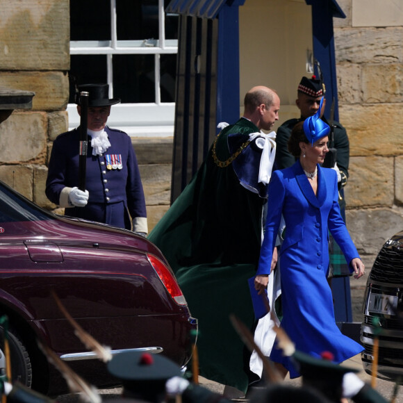 Le prince William et la princesse Kate Middleton en Écosse, au palais d'Holyrood à Edimbourg pour la suite du deuxième couronnement de Charles III, le 5 juillet 2023