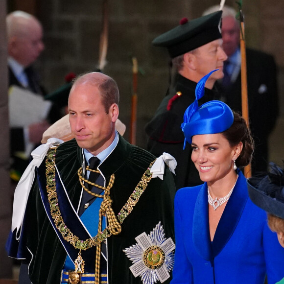 Le prince William et la princesse Kate Middleton en Écosse auprès de Charles III et Camilla, dans la cathédrale St Giles d'Edimbourg pour la suite du deuxième couronnement de Charles III
