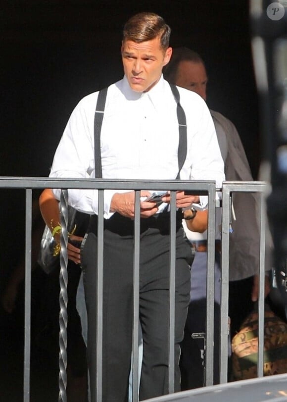 Exclusif - Ricky Martin - Tournage de la série télé "Mr. and Mrs. American Pie" à Los Angeles le 24 juin 2022.