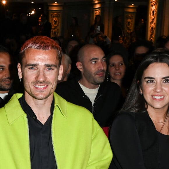 Antoine Griezmann et sa femme Erika Choperena - Inauguration de la statue de cire de "Antoine Griezmann" au musée Grévin à Paris le 6 mars 2023. © Coadic Guirec/Bestimage