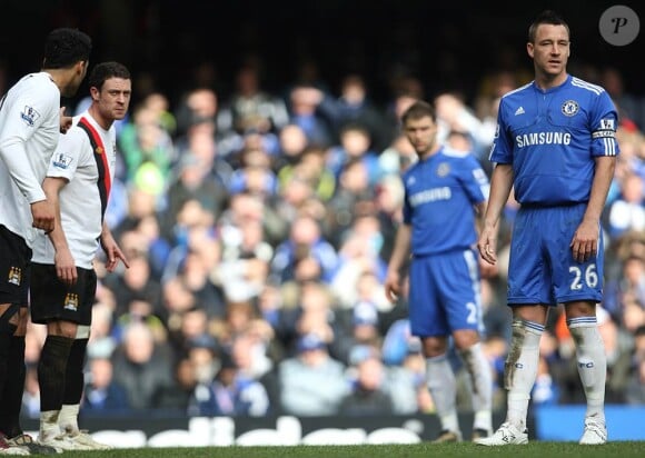 Wayne Bridge et John Terry lors du match entre Manchester City et Chelsea le dimanche 28 février