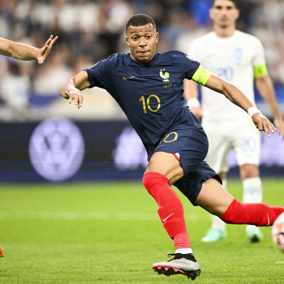 Kylian Mbappé - Match de qualifications de l'Euro2024 "France - Grèce (1-0)" au stade de France, le 19 juin 2023.