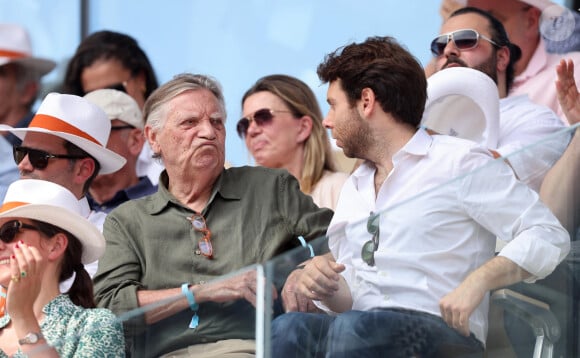 Patrice Duhamel et Benjamin Duhamel en tribunes lors des Internationaux de France de tennis de Roland Garros 2023, à Paris, France, le 9 juin 2023. © Jacovides-Moreau/Bestimage 