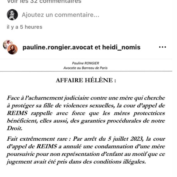 Melissa Theuriau a partagé une publication qui l'a contrariée sur une mère attaquée par la justice.
