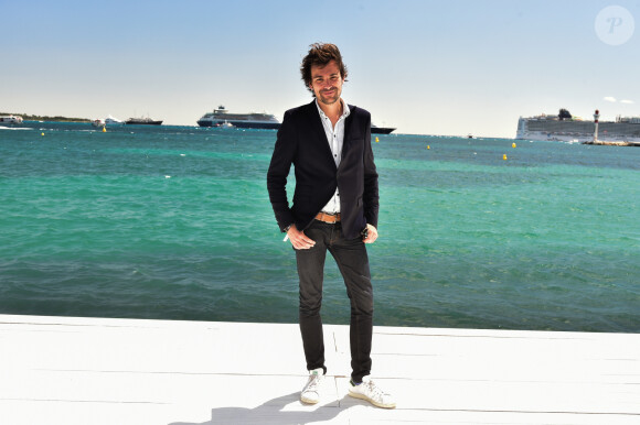 Bertrand Chameroy - People sur la plage du Majestic 68 lors du 68ème Festival International du Film de Cannes, le 16 mai 2015.