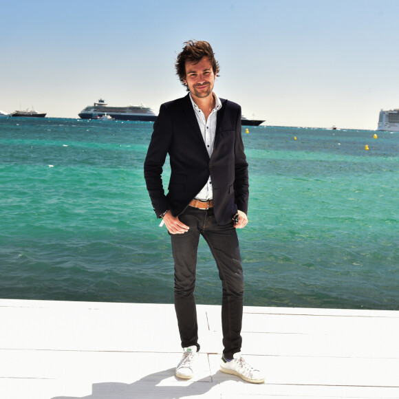 Bertrand Chameroy - People sur la plage du Majestic 68 lors du 68ème Festival International du Film de Cannes, le 16 mai 2015.