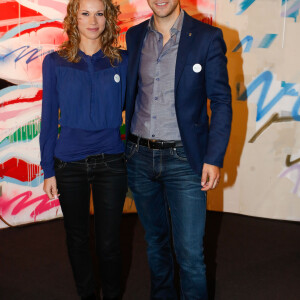 Exclusif  - Tony Gallopin et sa femme Marion Rousse - Kettler Challenge au profit de l'association "L'étoile de Martin" à l'hôtel Molitor à Paris, le 1er décembre 2014.