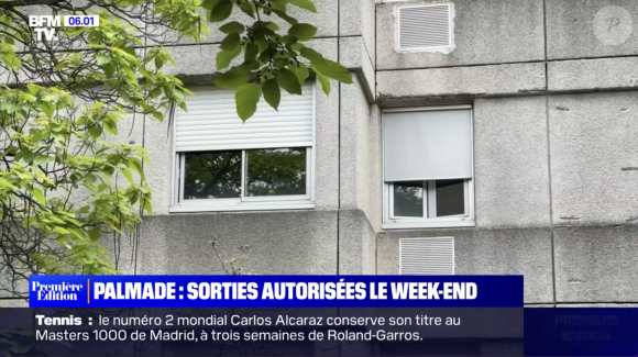 Capture d'écran du reportage de BFMTV sur Pierre Palmade le week-end du 8 mai 2023.