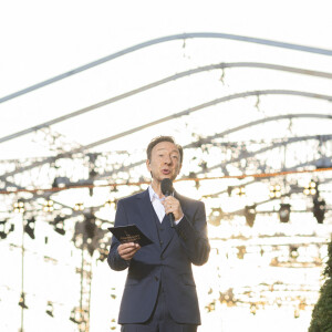 Exclusif - Stéphane Bern - 10e anniversaire du "Grand Concert de Paris" au pied de la Tour Eiffel sur le Champ-de-Mars à Paris, le 14 juillet 2023. © Perusseau-Veeren/Bestimage