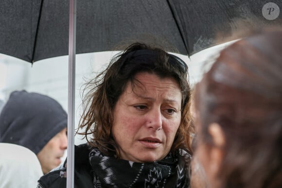 Emilie Cardré, belle mère de Leslie Hoorelbeke - Obsèques de Leslie Hoorelbeke au crématorium de La Rochelle le 18 mars 2023. © Laeticia Notariani/Bestimage