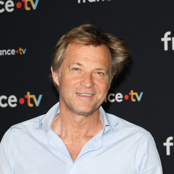 Laurent Delahousse au photocall pour la conférence de presse de rentrée de France TV à la Grande Halle de la Villette à Paris, France, le 11 juillet 2023. © Coadic Guirec/Bestimage