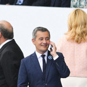 Marlène Schiappa, notamment, devrait s'en aller.
Gerald Darmanin - Ministre de l Interieur lors de la cérémonie du 143ème défilé militaire du 14 juillet, jour de la Fête Nationale, sur les Champs-Elysées et la place de la Concorde, à Paris, France, le 14 juillet 2023. © Jean-Baptiste Autissier/Panoramic/Bestimage 