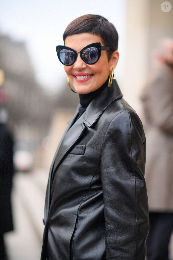 Exclusif - Cristina Cordula - Sorties du défilé de mode Haute-Couture Stéphane Rolland au Théâtre National de Chaillot lors de la Fashion Week Printemps-été 2023 de Paris, France, le 24 janvier 2023. © Pierre Perusseau/Bestimage