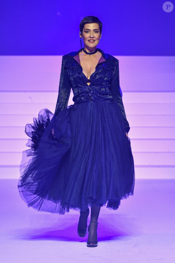 Cristina Cordula - Défilé de mode Haute-Couture printemps-été 2020 "Jean Paul Gaultier" à Paris. Le 22 janvier 2020.