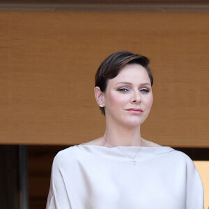 La princesse Charlene durant la célébration de la traditionnelle fête de la Saint Jean à Monaco le 23 juin 2023. © Claudia Albuquerque / Bestimage 