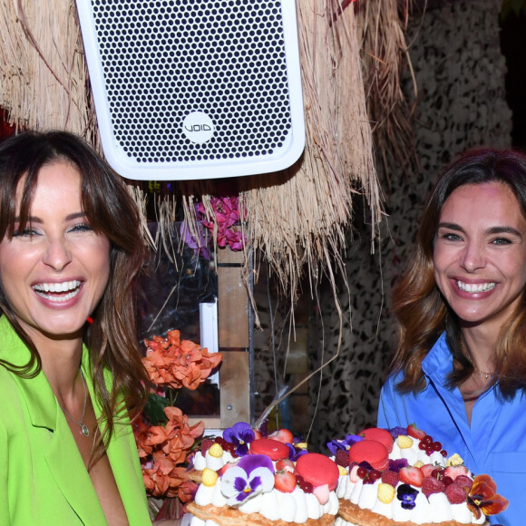 Malika Ménard et Marine Lorphelin à la soirée d'anniversaire de Malika Ménard au "Medellin Jardin" à Paris, le 23 juillet 2023. © Rachid Bellak / Bestimage