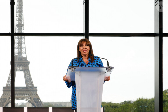 Anne Hidalgo lors d'une conférence de presse à Paris, le 24 juillet 2023.