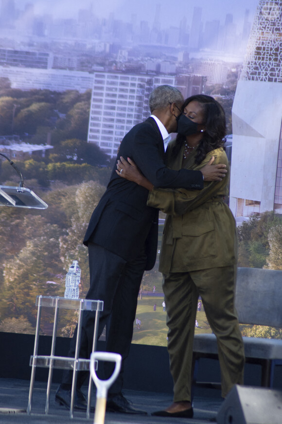 Barack et Michelle Obama - Inauguration officielle du Obama Presidential Center à Chicago. Le 28 septembre 2021. © Karen I. Hirsch/Zuma Press/Bestimage