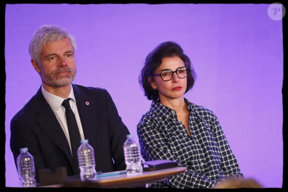 Laurent Wauquiez, Rachida Dati - Réunion publique "La droite au coeur!" autour de E.Ciotti au siège des Républicains à Paris le 8 décembre 2022. © Alain Guizard / Bestimage