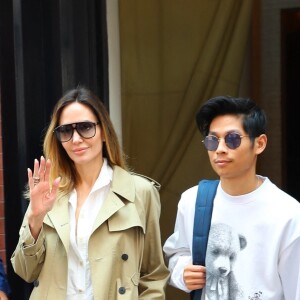 Angelina Jolie et son fils Pax Thien à New York.