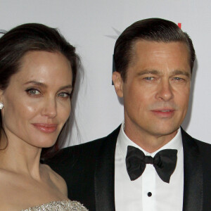 Brad Pitt et sa femme Angelina Jolie lors du gala d'ouverture de l'AFI Fest à Hollywood, le 5 novembre 2015. © FameFlynet / Bestimage