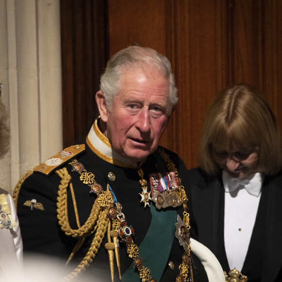 Le prince Charles - La famille royale d'Angleterre lors de l'ouverture du Parlement au palais de Westminster à Londres. Le 14 octobre 2019 