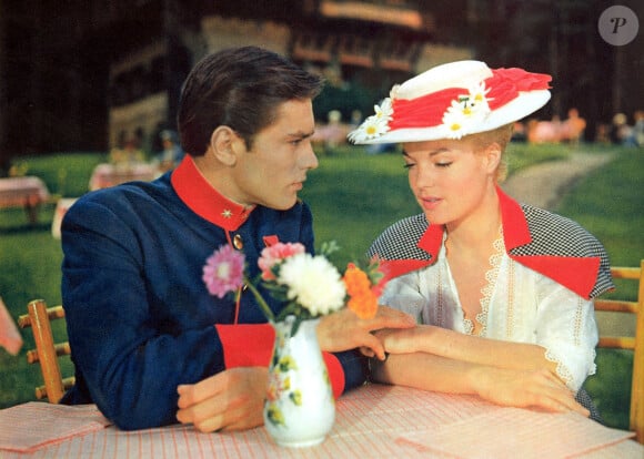 Archives - Alain Delon et Romy Schneider sur le tournage du film "Christine". 1958.