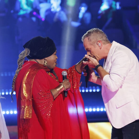 Exclusif - Garou et Bibie - Enregistrement de l'émission "Fête de la musique à Roland Garros", à Paris. 