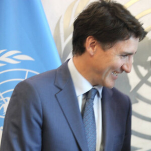 Mariés en mai 2005, parents de trois enfants,  Justin Trudeau et Sophie Grégoire se connaissent depuis l'école.
Justin Trudeau et Antonio Guterres à New York, le 21 juillet 2023. © Imago / Panoramic / Bestimage