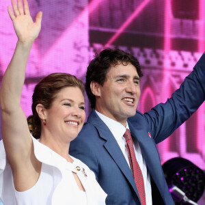 Cataclysme au Canada.
Justin Trudeau, sa femme Sophie Grégoire - Célébration du 150ème anniversaire du Canada à Ottawa.