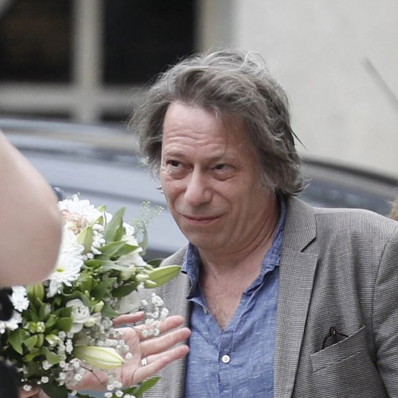 Mathieu Amalric - Obsèques de Sophie Fillières au crématorium du cimetière du Père-Lachaise à Paris, le 11 août 2023.