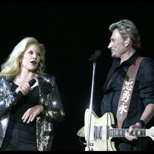 Sylvie Vartan a partagé la vie de Johnny Hallyday pendant près de 20 ans.
Exclusif - Johnny Hallyday et Sylvie Vartan - Concert de Johnny Hallyday au Stade de France, Tournée "Tour 66" ©ANGELI-BORDE-JACOVIDES-RINDOFF / BESTIMAGE