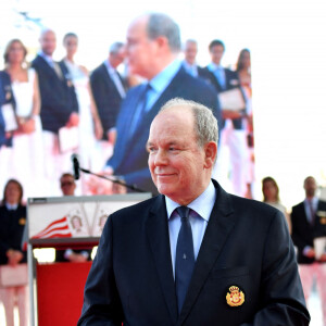 Exclusif - Le prince Albert II de Monaco durant la cérémonie d'intronisation des nouveaux membres du Yacht Club de Monaco et la célébration des 70 ans du Yacht Club, au Yacht Club de Monaco, le 24 juin 2023. © Bruno Bebert / Bestimage 