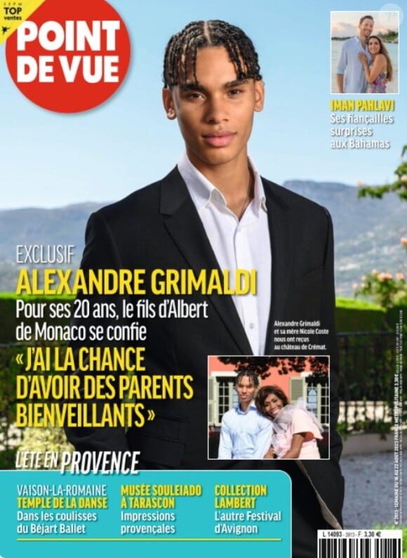 Alexandre Grimaldi en couverture de "Point de Vue", numéro du 16 août 2023.