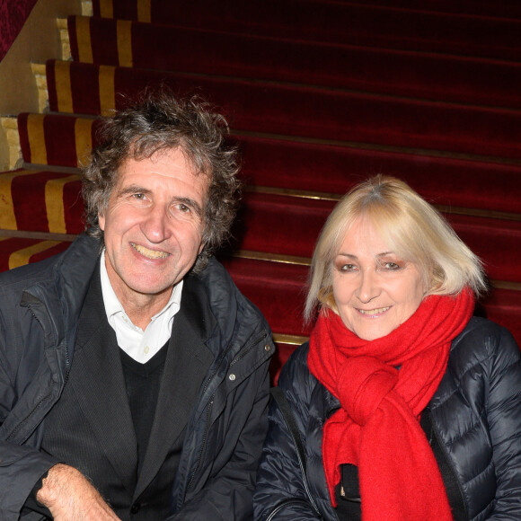 Gérard Leclerc et sa femme Julie Leclerc - Générale de la pièce "A droite, à gauche" au Théâtre des Variétés à Paris le 12 octobre 2016. © Coadic Guirec/Bestimage