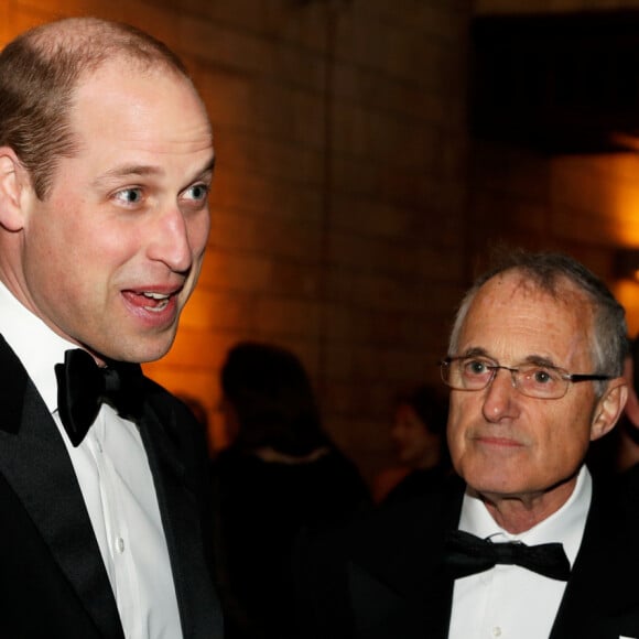 Le prince William, duc de Cambridge, David Beckham, son fils Brooklyn lors de la première mondiale de la série Netflix "Our Planet" au Musée d'histoire naturelle de Londres le 4 avril 2019.