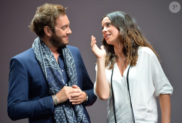 Anne Gaelle Riccio et Adrien Rohard - Conférence de rentrée du groupe NRJ Global au musée du Quai Branly à Paris le 10 septembre 2015.