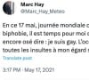 "En ce 17 mai, journée mondiale contre l'homophobie, la transphobie et la biphobie, il est temps pour moi de dire à voix haute ce que je n'ai jamais encore osé dire : je suis gay. L'occasion pour moi aussi de dénoncer toutes les insultes à mon égard sur les réseaux sociaux", avait écrit le principal concerné sur le célèbre réseau social.