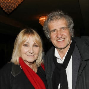 Exclusif - Gerard Leclerc et son épouse Julie - People dans les backstage du concert de A.Chamfort "Dandy Symphonique" au Grand Rex à Paris. Le 23 mars 2022 © Denis Guignebourg / Bestimage 