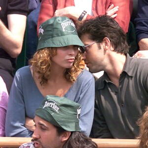 Claire Keim et Frédéric Diefenthal -Finale dames tornoi Roland-Garros 2001 Paris.