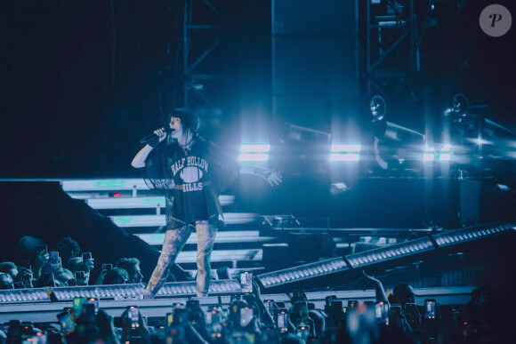 La soirée était 100% féminine.
Billie Eilish en concert au festival Rock en Seine (23, 25, 26, 27 août 2023) au domaine national de Saint Cloud, le 23 août 2023. 