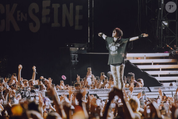 Billie Eilish en concert au festival Rock en Seine (23, 25, 26, 27 août 2023) au domaine national de Saint Cloud, le 23 août 2023. 
