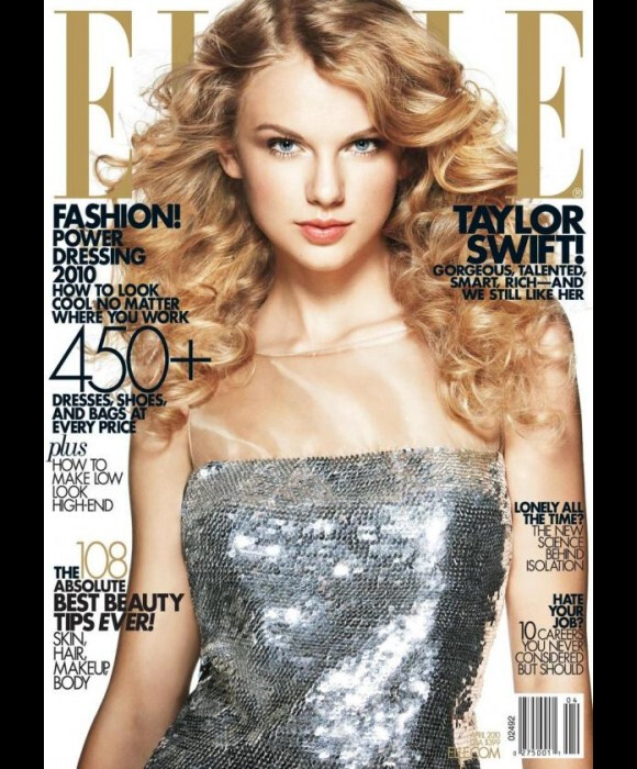 Taylor Swift en couverture de Elle avril 2010