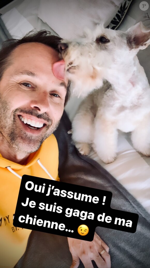 Damien Thévenot complètement gaga de son chien Jazz, qui l'accompagne depuis 9 ans. Instagram